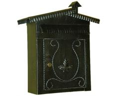 Lorenz Ferart 6008.0 Cassetta Posta, Ferro Battuto, Struttura Base Nero Sfumata a Mano Argento