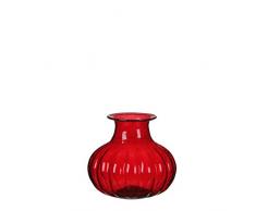 Casa Vivante Caja Vaso, Vetro, Rosso, 11,5Â x 11,5Â x 10Â cm