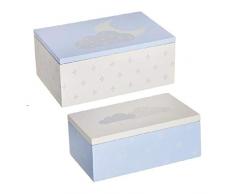 Dcasa - Scatole portaoggetti per Decorazioni Natalizie, Articoli per la casa, Unisex, per Adulti Unica Blu (Blu)