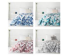 Design91 - Coperta per Divano, copriletto, Set Kloe, Soggiorno, Poliestere, Blu Scuro, 70 x 160 cm