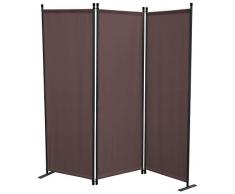 GRASEKAMP - Paravento di qualità dal 1972, 3 Pezzi, Colore: Tortora