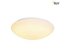 SLV Lipsy 50 Dome - Lampada da parete o soffitto a LED, per esterni, IP44, 3000/4000 K, in alluminio, 21 W, colore: Bianco