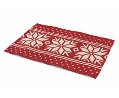 Villa dâEste Home Tivoli Xmas Tovaglietta, Poliestere, Rosso, 48x34x0.5 cm