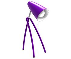 Alba fluokid2Â N Lampada fluorescente da scrivania acciaio, Acciaio, Prune