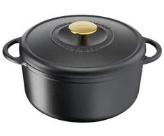 Tefal Pierre GAGNAIRE Heritage E2230204 - Cocotte in ghisa di acciaio rotonda, 19 cm, 2,2 l, induzione