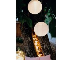 LED Lampion Set, resistente agli agenti atmosferici, ultraluminoso, telecomando, funzionamento a batteria, Outdoor e Indoor, Luce subacquea, Bianco, utilizzabile ganzjaehrig, Parties, Festival, Event, balcone, giardino, cameretta,