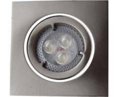 Osram - Faretto da incasso a LED quadrato in nichel spazzolato, 4,5W