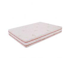 miasuite i sogni italiani Materasso Francese MULTIONDA Misura 140X200 Altezza 25 cm. Rivestimento Aloe Vera SFODERABILE Modello Piuma