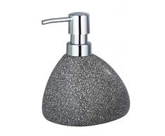 Wenko 23687100 Dispenser di Sapone in Ceramica, Grigio, 11,5 x 14,5 x 9 cm