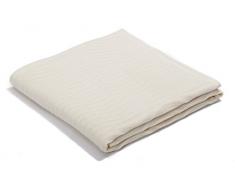 biederlack Structure & Senses Coperta, Misto Cotone, Bianco, Singolo, 220x180x1 cm