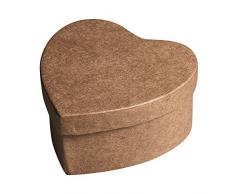 Rayher 67160000 SB-B - Set di scatole di Cartone, FSC Rec.100%, Ã¸ 6 cm, 3 cm, a Forma di Cuore