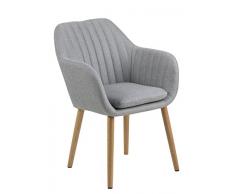 AC Design Furniture Wendy Sedia, Metallo, Grigio, B: 57 x T:61 x H: 83 cm