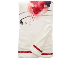 Plaid in Pile Stampato e sherpa130x150 cm Coquelicot, di Soleil docre