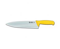 Sanelli Ambrogio Supra Trinciante Cuoco, Coltello con Manico Ergonomico in Polipropilene Giallo, Acciaio Inossidabile