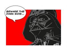 Komar Quadro da Parete Star Wars Classic Comic Quote Vader per cameretta dei Bambini, Decorazione, Stampa Senza Cornice Disponibile in 3 Misure, Multicolore, WB121-70x50