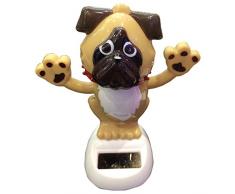 Puckator FF50 energia Solare, a Forma di Carlino, Statuetta