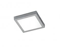 Trio Leuchten Trio 657111807 Zeus Plafoniera LED, Nichel, 22.5cmx22.5 cm, Nickel Satinato, 22.5x22.5 cm