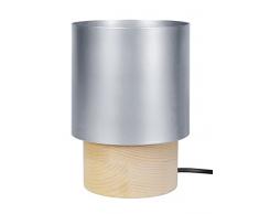 Tosel 65266Â lampada comodino, 1Â Luce, Acciaio, E27, 40Â W, Argento, 13,5Â x 19,5Â cm