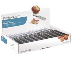 KitchenCraft ECMKC4DISP - Pelapatate con lame girevoli, in acciaio INOX