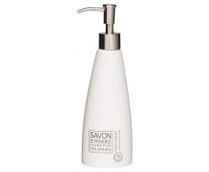 Sealskin Dispenser di Sapone Savon de Provence Bad Accessorio, Ceramica, Bianco, 6 x 8.3 x 23.2 cm