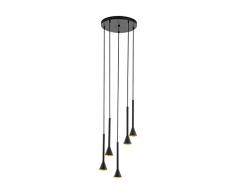 EGLO CORTADERAS Lampadario a Sospensione. 5 W, Nero, Oro