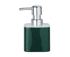 Wenko 23626100 - Dispenser di Sapone Elmo, capacitÃ : 0, 27 l, Ceramica, 7, 5 x 13 x 8, 5 cm, Colore: Verde
