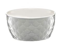 AMBITION 29151 Ciotola Glamour 13,5 Insalatiera, in Vetro temprato, Lavabile in lavastoviglie, Moderno Trapuntato, Porcellana