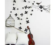 Walplus NERA 3D Fiori adesivi da parete rimovibile autoadesivo arte murale decalcomania vinile DECORAZIONE CASA fai-da-te VIVENTE ufficio camera letto carta parati cameretta bimbi regalo, 9 x 9 cm
