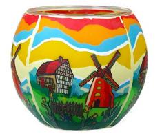 Him Primavera Portacandele, Multicolore, 11x11x9 cm