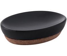 Gedy Ilary Portasapone, Ceramica, Nero, 9,5Â x 13Â x 3