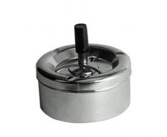 Premier Housewares 0305203 Portacenere, Media, Effetto Cromo, Maniglia con Dettagli Neri