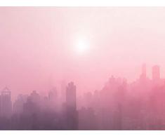 Komar - Quadro da Parete City Dusk, per Soggiorno, Camera da Letto, Decorazione, Stampa Artistica, Disponibile in 3 Misure, Pink, Rosa, Schwarz, P118-40x30