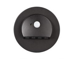 Zamel Ledix - Lampada da parete a LED, in metallo, colore: Nero