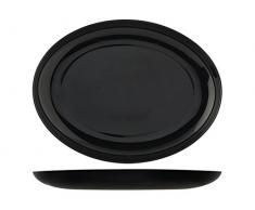 H&H Premiere Set Piatti Ovali, Opale, Nero, 6 unità