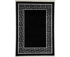Flora Carpets Modern - Tappeto da Salotto in Materiale Sintetico, 110 x 60 x 1,2 cm, Colore: Nero/Grigio