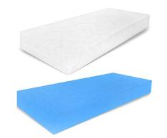 miasuite i sogni italiani Materasso Singolo Waterfoam Semi-Rigido, Tessuto Antibatterico, Dispositivo Medico, 80 x 190 x 18 cm