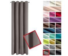 Eurofirany Rita Tenda Liscia Semplice Monocolore â 8 Occhielli Moderni, Camera da Letto, Soggiorno, Salone, cameretta dei Bambini, 1 Pezzo, Poliestere, Marrone, 140 x 250 cm