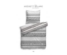 Heckett Lane Twill Biancheria da Letto Skip 135 x 200 (80 x 80) Marrone/Grigio