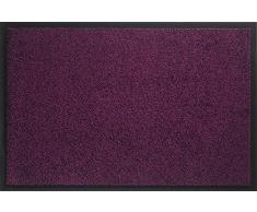 ID Opaco 608013 Mirande Tappeto Zerbino in Fibra di Nylon e PVC, in caucciù, Colore: Viola, Dimensioni: 80 x 60 x 0,9 cm
