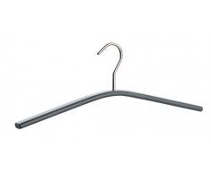 Wenko - Gruccia Appendiabiti in Metallo Verniciato a Polvere, 46 x 16 x 2,5 cm, Colore: Antracite