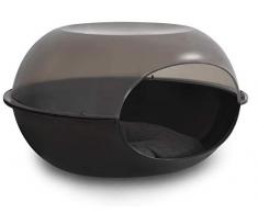 Datex Cuccia Tonda Pets, Trasparente/Nero, 57 x 48 x h 31 cm