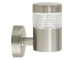 Brilliant AG G43481/82-Applique a LED per esterni Avon 180 lumen, in acciaio e plastica, 0,2 W, colore: argento