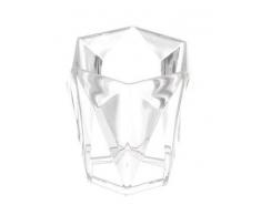 FERIDRAS Diamante Portaspazzolino, Bianco, 9.5x9.5x10.199999999999999 cm