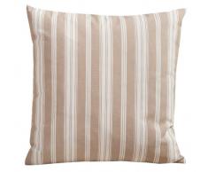 Max Winzer 65275444 Merle - Cuscino Decorativo, in Tessuto di Cotone, 40 x 40 cm, Motivo a Righe, Colore Beige