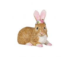 Villeroy & Boch Easter Bunnies Coniglio Grande, Sdraiato con Corona di Fiori, Statuetta Decorativa Coniglietto Pasquale, Porcellana Dura, Multicolore, Medio