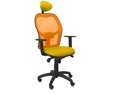 Piqueras Y Crespo (PIQU7) Sedia Jorquera Mesh Arancio Seduta Bali con testiera Fissa Ufficio Talla Unica Giallo