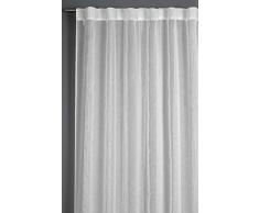 Gardinia Tenda con fettuccia, Bianco, 140 x 245 cm, Tela