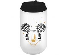 AMBITION 92611 Tazza Termica, 300 ml, con Chiusura a Scatto, in Acciaio Inox, plastica, Motivo: Topolino Minnie, Mickey Gold