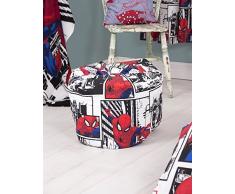 Disney Spiderman Bambini Poltrona Sacco | Ideale per Camera da Letto o della Sala Giochi, Rosso, 50Â x 65Â cm