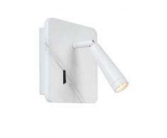 Lucide 77282/03/31 - Lampada da comodino, legno, 3 W, colore: Bianco